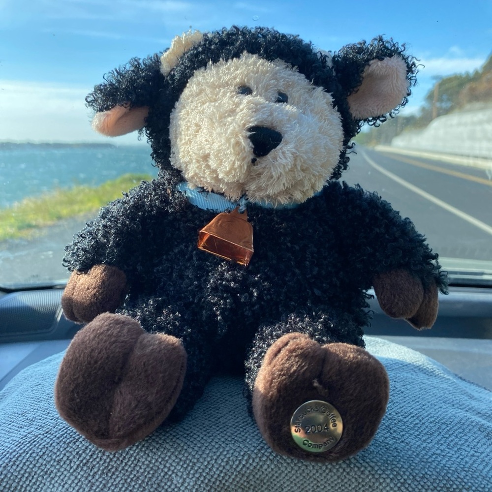 STARBUCKS 2004 Bearista “Little Bo Peep Sheep” Black 10" EUC